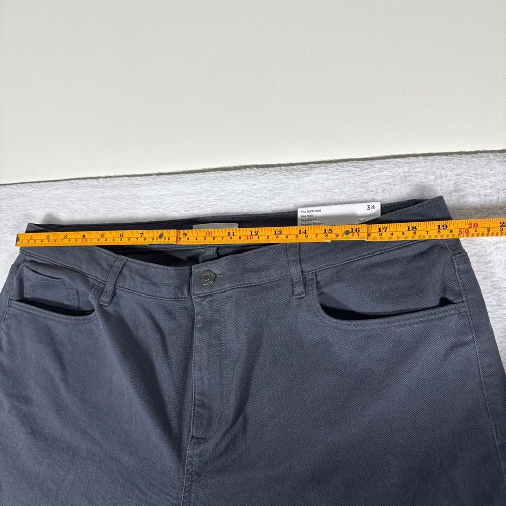 Loft Made & Loved Girlfriend Mid Rise Size 34 18 Dark Grey Pants NWT - Picture 4 of 16